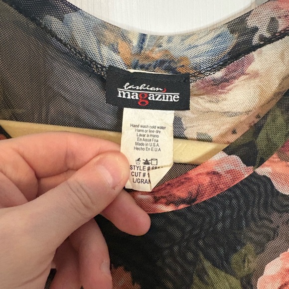 Fashion Magazine Black Floral Mini Dress - Picture 2 of 6